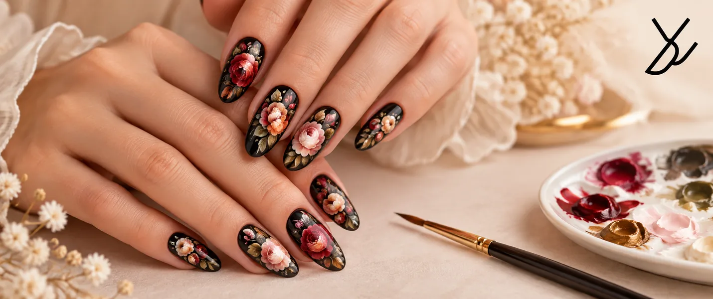 آموزش ژوستوو ناخن و طراحی گل ژوستوو روی ناخن